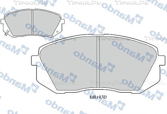 Тормозные колодки Mando передние для Hyundai Sonata VI (YF) 2009-2014. Артикул MBF015235