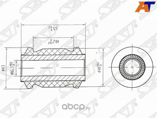 САЙЛЕНТБЛОК FR ПЕРЕДНЕГО НИЖНЕГО РЫЧАГА TOYOTA AVE (SAT). Артикул ST4865402130