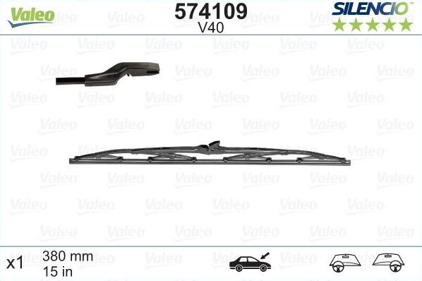 Щетка стеклоочистителя (дворник) Valeo Silencio Conventional. Артикул 574109