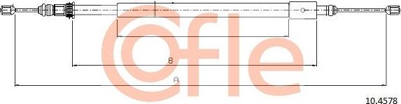 Трос ручника (тросик ручного тормоза) Cofle задний правый для Citroen Xsara Picasso 2000-2005. Артикул 92.10.4578