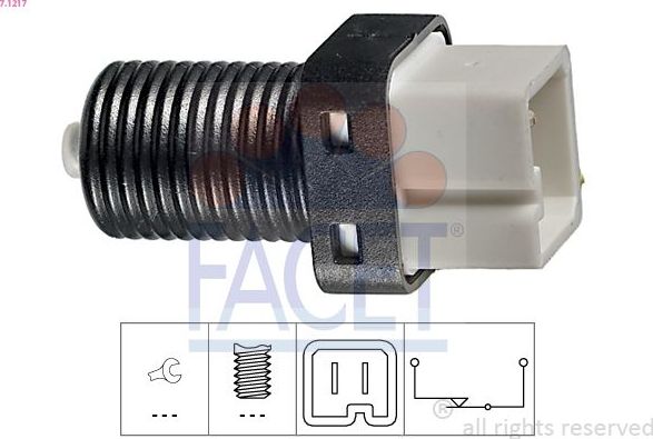 Выключатель фонаря сигнала торм.Citroen 94-> Facet Made in Italy - OE Equivalent. Артикул 7.1217