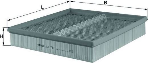 Воздушный фильтр Mahle для Mercedes-Benz S-Класс III (W140) 1993-1998. Артикул LX 736