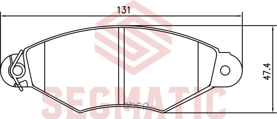 Колодка торм диск пер (Segmatic). Артикул SGBP2653