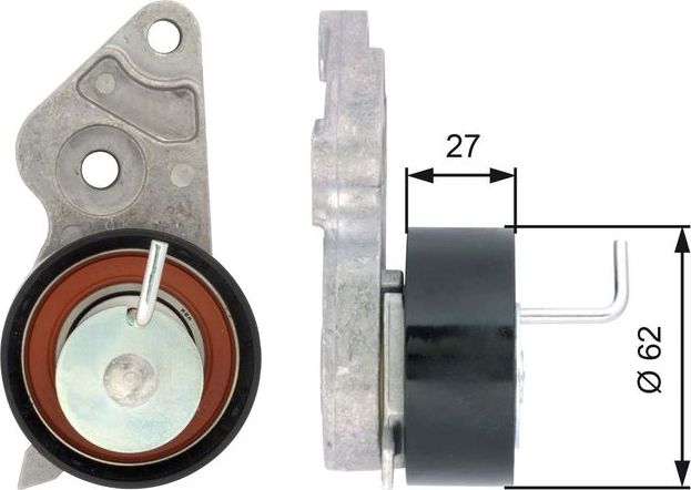 Натяжной ролик (натяжитель) ремня ГРМ Gates PowerGrip®. Артикул T43127