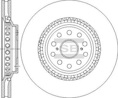Тормозной диск Sangsin Hi-Q. Артикул SD4656