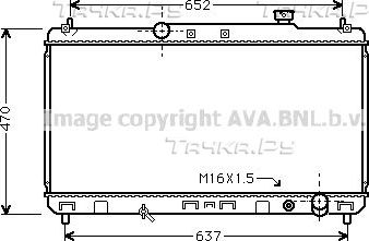 Радиатор охлаждения двигателя AVA. Артикул TO2235