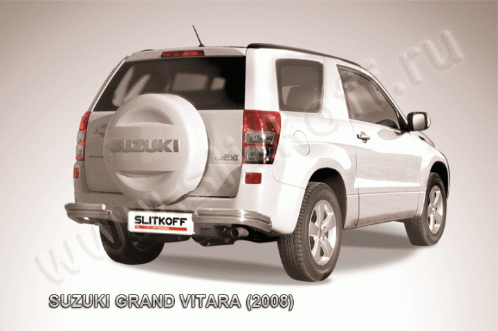 Защита Slitkoff задняя d57/42 уголки двойные для Suzuki Grand Vitara III 3-дв. 2008-2012. Артикул SGV3D08015
