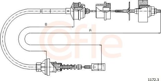 Трос сцепления Cofle для Fiat Ducato II 1994-2002. Артикул 1172.3