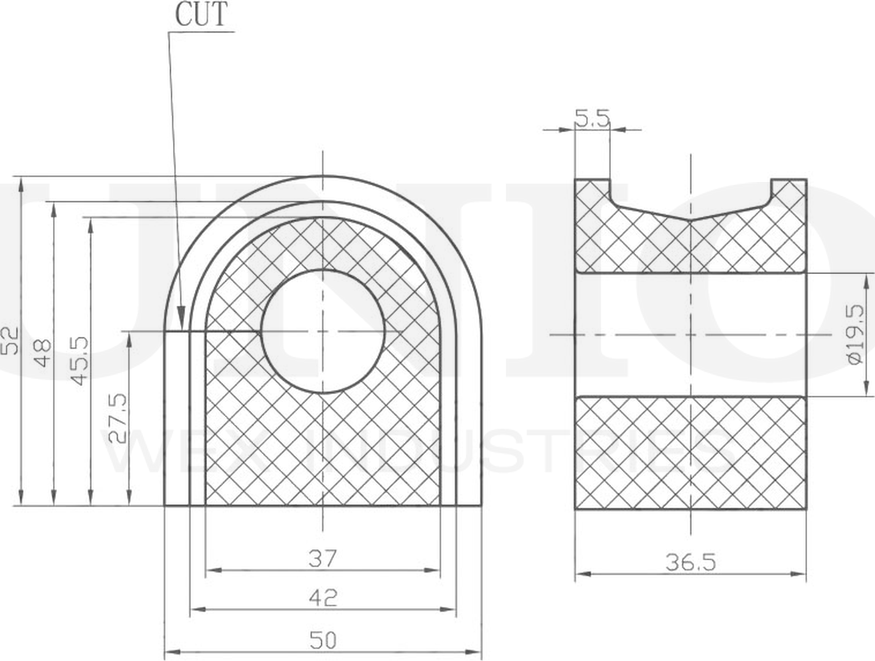 Втулка стабилизатора (Unio). Артикул RMP-10054