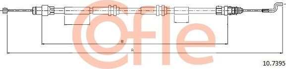 Трос ручника (тросик ручного тормоза) Cofle. Артикул 92.10.7395