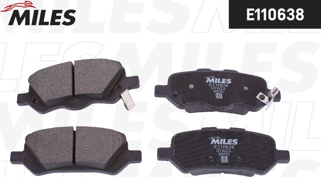 Тормозные колодки Miles (Semi-Metallic). Артикул E110638