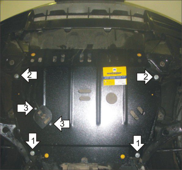 Защита Мотодор усиленная для картера, КПП Lexus RX 300, 330, 350, 400h II 2003-2009. Артикул 05005