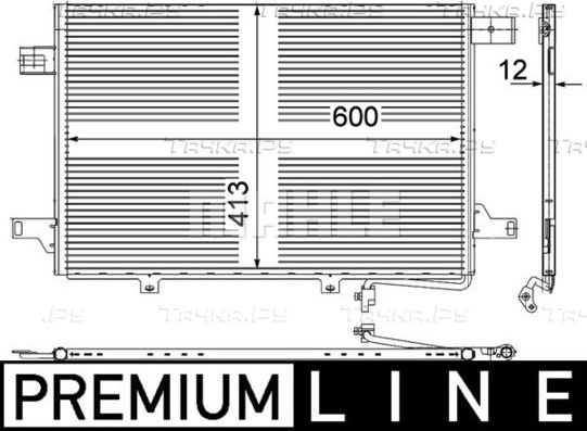 Радиатор кондиционера (конденсатор) Mahle Premium. Артикул AC 452 000P