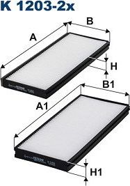 Салонный фильтр Filtron. Артикул K 1203-2x