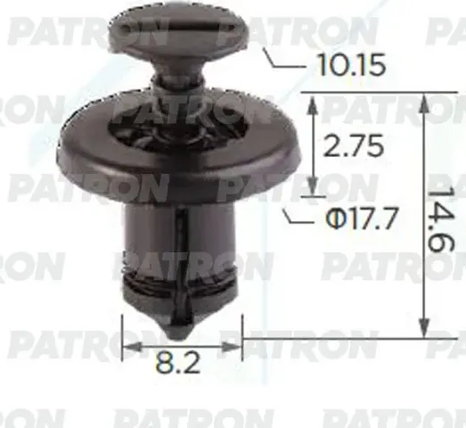 Клипса пластмассовая (Patron). Артикул P370938A