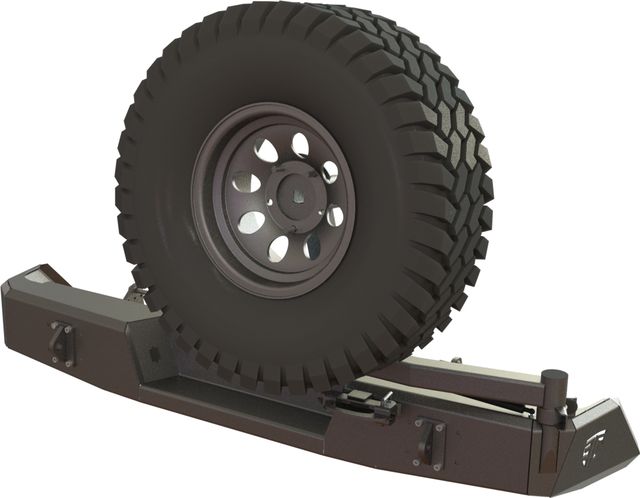 Бампер силовой STC задний для Toyota Tundra 2013-2021 калитка справа. Артикул STC-TT13-BR-C2