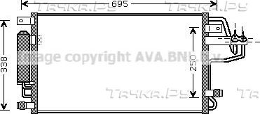 Радиатор кондиционера (конденсатор) AVA (алюминий). Артикул HY5156D