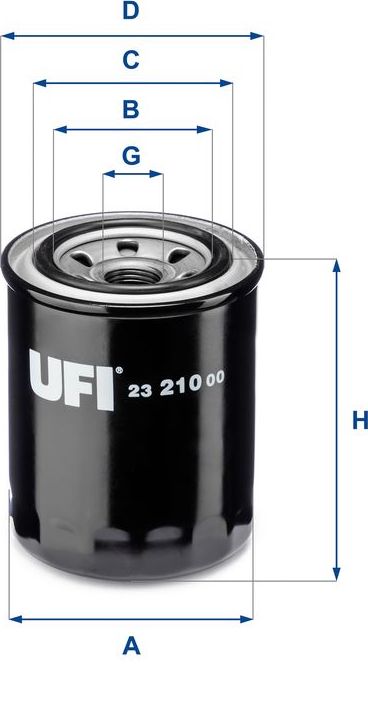 Масляный фильтр UFI. Артикул 23.210.00