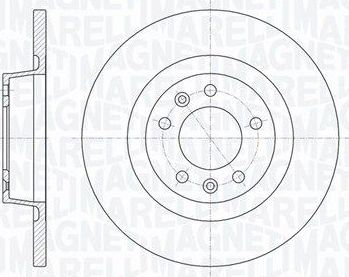 Тормозной диск Magneti Marelli задний для Citroen Jumpy II 2007-2016. Артикул 361302040105