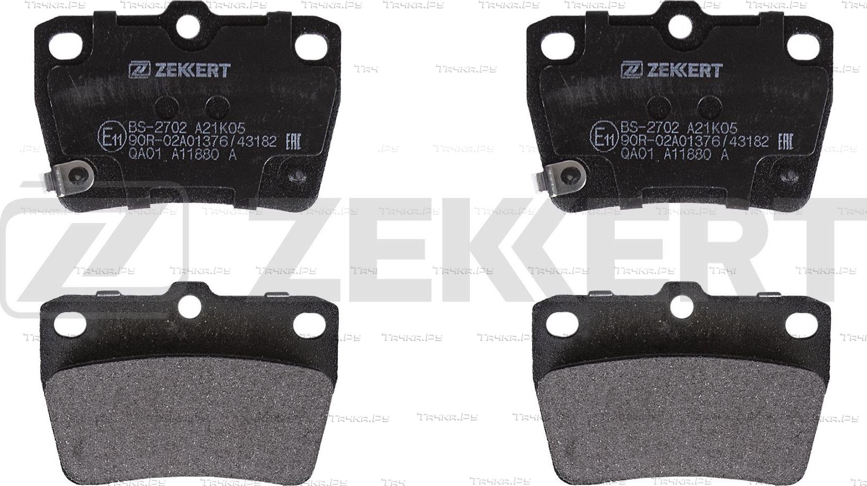 Тормозные колодки Zekkert задние для Toyota RAV4 II (XA20) 2000-2005. Артикул BS-2702