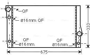 Радиатор охлаждения двигателя AVA для BMW 7 V (F01/F02/F04) 2008-2012. Артикул BW2354