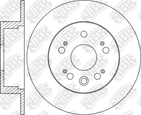Тормозной диск NiBK задний для Honda Crossroad 2007-2010. Артикул RN1460