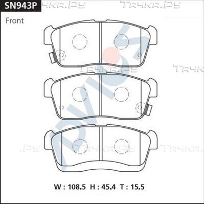 Тормозные колодки Advics передние для Suzuki Alto VI (HA24) 2004-2008. Артикул SN943P