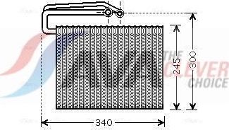 Испаритель кондиционера AVA (алюминий) для Saab 9-3 II 2002-2015. Артикул OLV399