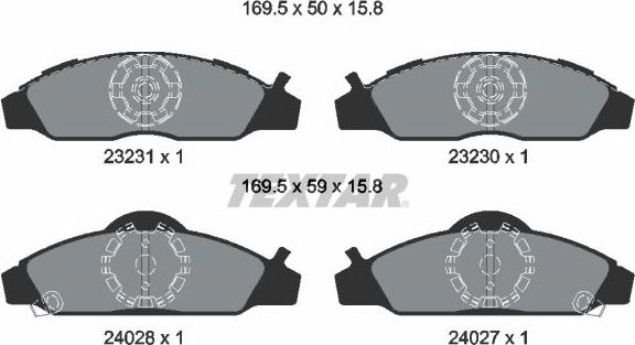 Тормозные колодки Textar. Артикул 2323101