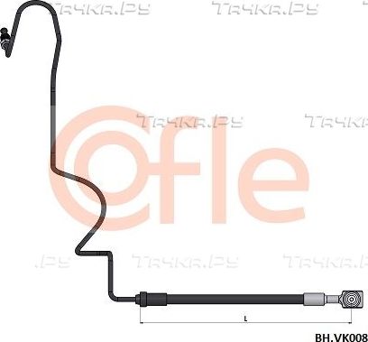 Тормозной шланг Cofle задний правый для Volkswagen Bora 1998-2013. Артикул 92.BH.VK008