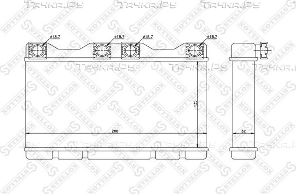 Радиатор отопителя (печки) Stellox. Артикул 10-35068-SX