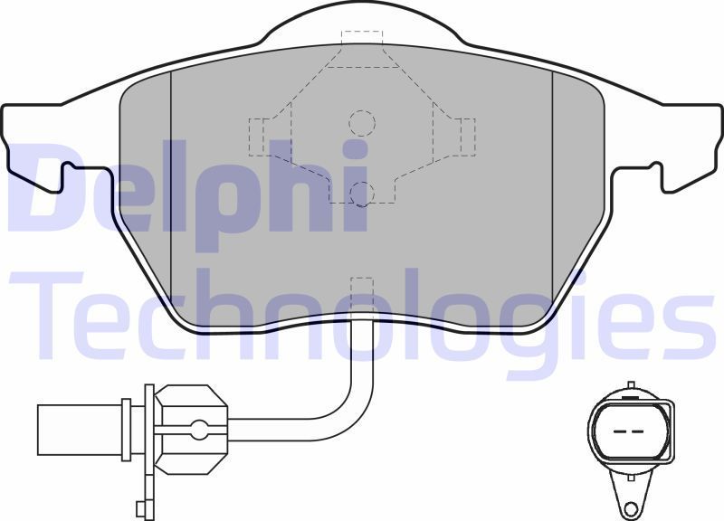 Тормозные колодки Delphi (Low-Metallic). Артикул LP1706
