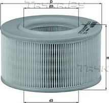 Воздушный фильтр Mahle для Volkswagen Transporter T3 1984-1992. Артикул LX 720