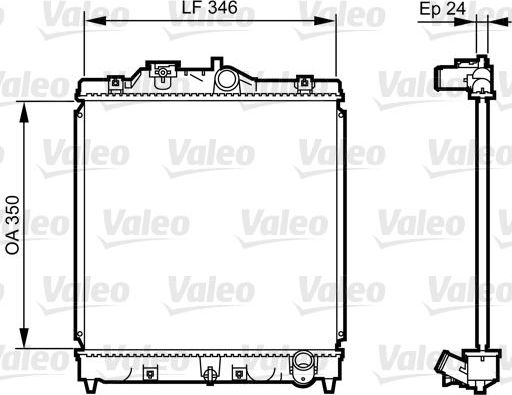 Радиатор охлаждения двигателя Valeo (алюминий). Артикул 731434