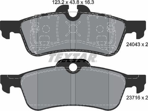 Тормозные колодки Textar Q+. Артикул 2404301