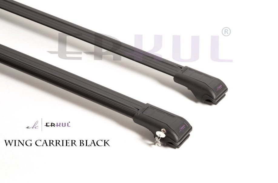 Багажник на рейлинги Erkul Wingcarrier V1 для Fiat Fullback 2016-2020 (Аэро-крыло дуги) ЧЕРНЫЙ. Артикул 11.WCA.08.13.V1.S
