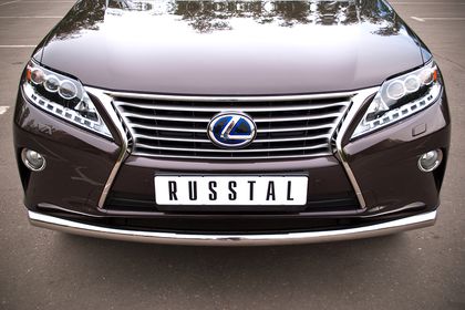 Защита RusStal переднего бампера d63 (дуга) для Lexus RX 270/350/450h 2012-2015. Артикул LRXZ-000402