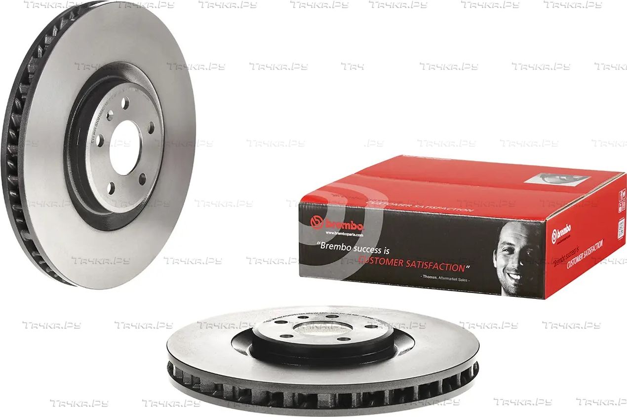 Тормозной диск Brembo PRIME LINE - UV Coated передний левый для Porsche Macan I 2014-2026. Артикул 09.D938.11