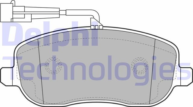 Тормозные колодки Delphi (Low-Metallic) передние для Fiat Croma II 2005-2011. Артикул LP2024