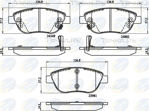 Тормозные колодки Comline. Артикул CBP32141