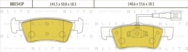 Колодки тормозные VW TOUAREG 04- задн. (Blitz). Артикул BB0343P