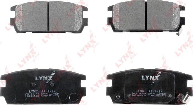 Тормозные колодки LYNXauto задние для Hyundai Terracan I 2001-2006. Артикул BD-3606