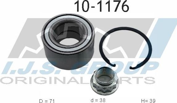 Ступичный подшипник (комплект) IJS Group. Артикул 10-1176