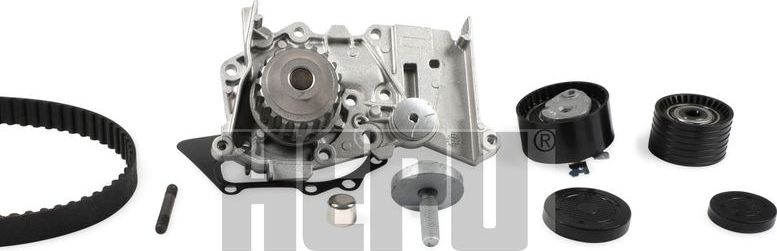 Помпа (водяной насос) с комплектом ремня ГРМ Hepu для Renault Laguna II 2005-2007. Артикул PK08421