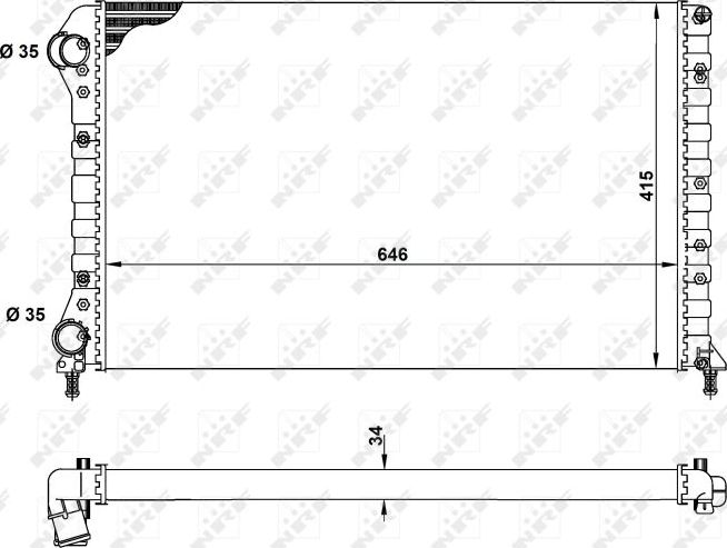 Радиатор отопителя (печки) NRF. Артикул 54404