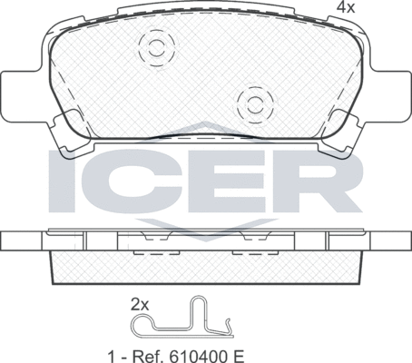 Тормозные колодки Icer. Артикул 181736