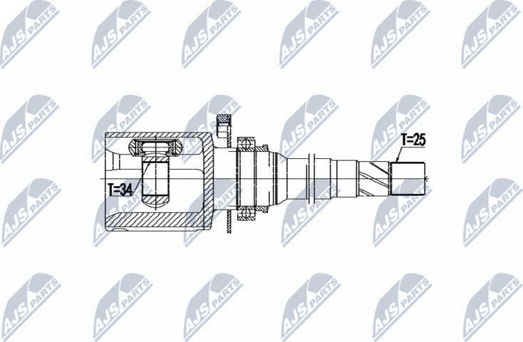 Шрус внутренний (граната) NTY. Артикул NPW-CH-041