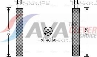 Осушитель кондиционера AVA (алюминий) для Mercedes-Benz Sprinter 906 2006-2026. Артикул VND304