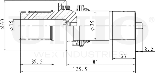 Вал приводной (Unio). Артикул CVJ-10033