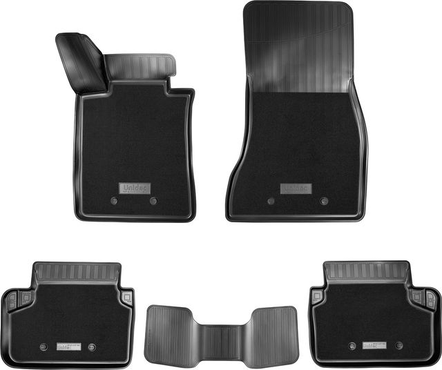 Коврики комбинированные 3D Норпласт для салона BMW 5 G30 2016-2023. Артикул NPA11-C07-160-CM